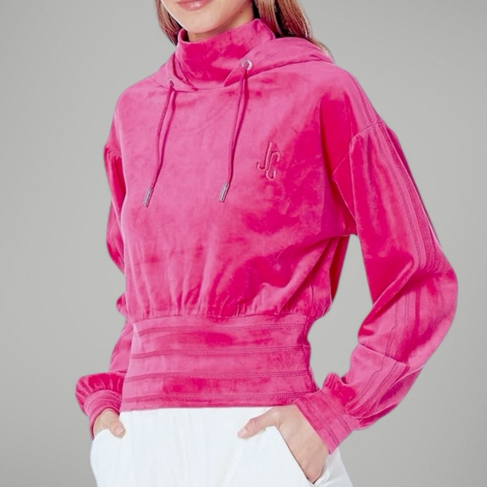 Juicy Couture Velour Blouson Sleeve Hoodie